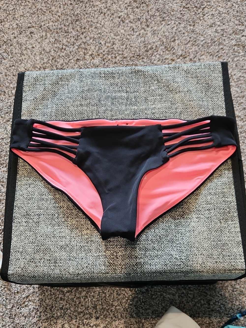 XS PINK Victoria's Secret Black Bikini Bottoms